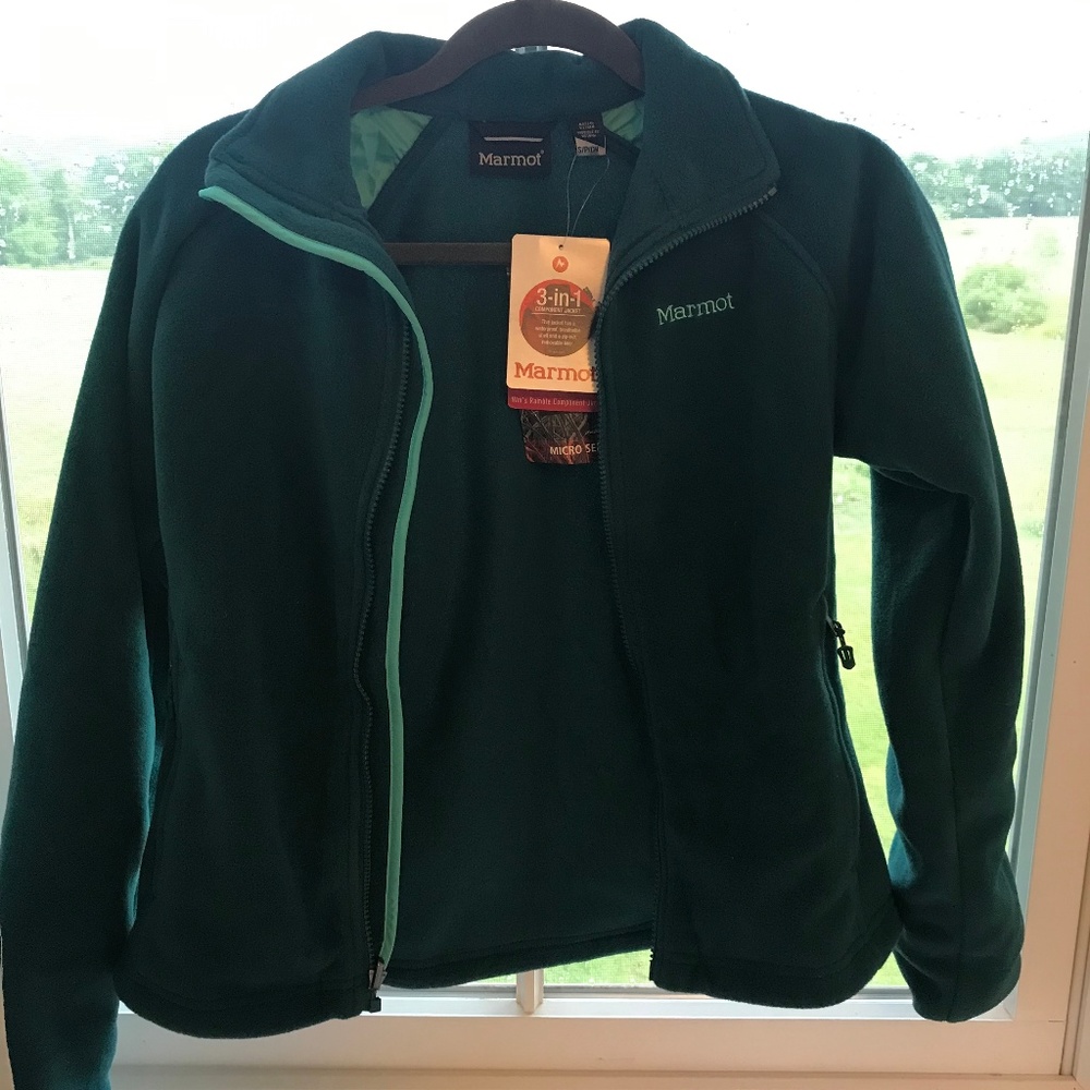 New with Tags Teal Marmot Fleece Size Small